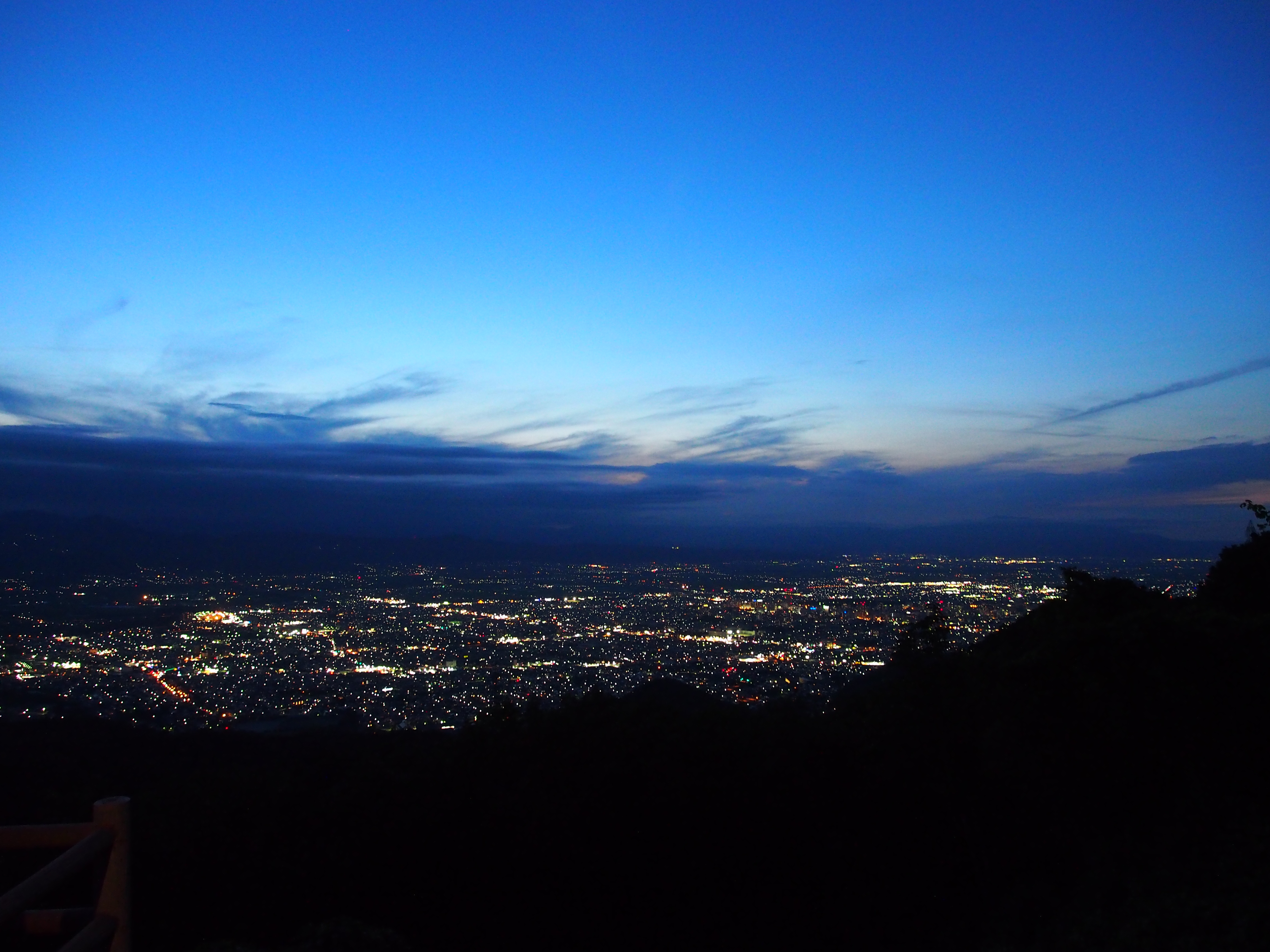 34日本夜景遺産　西蔵王公園展望広場から一望する山形市街地